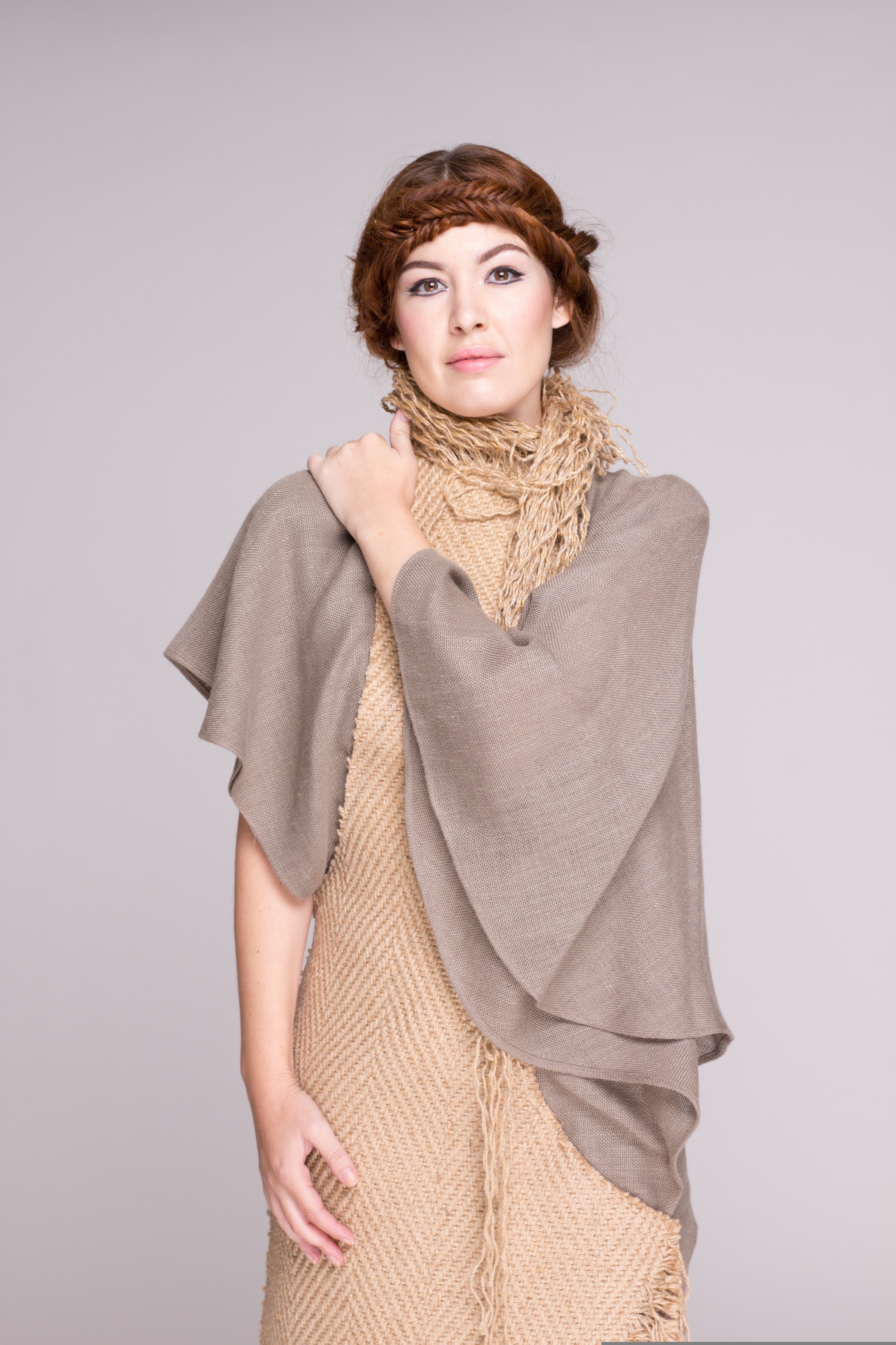 Linen Wrap Midi Dress